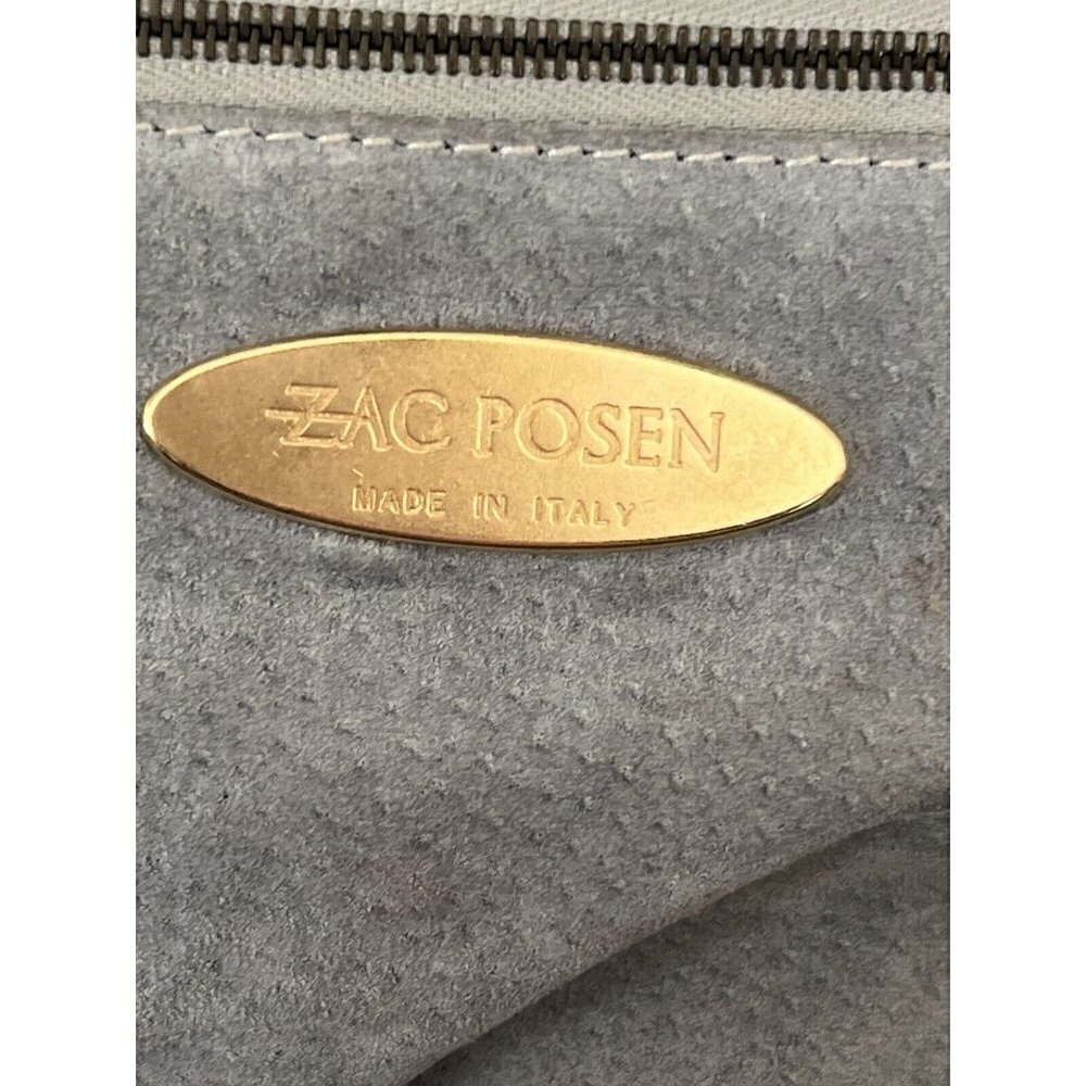 Zac Posen Aurora Doctor Bag in Gunmetal Gray Leather Gold Hardware - Picture 9 of 11